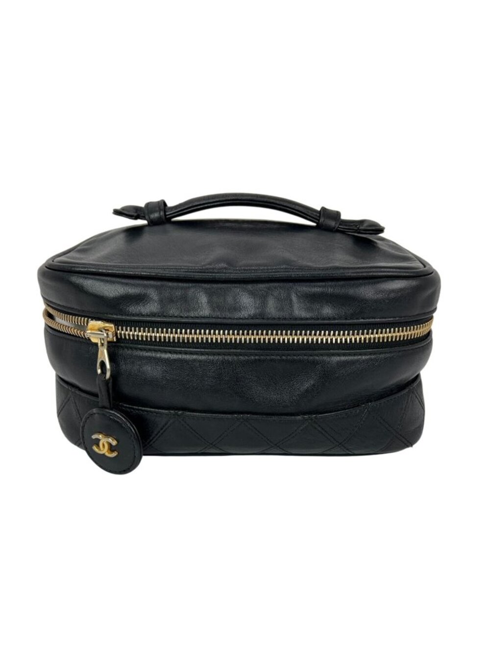 Chanel Lambskin Vanity Cosmetic Case Black - Picture 1 of 15